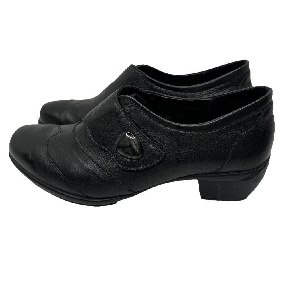 Romika Women's Loafer Black Leather 8 / 8.5 Casual Comfort Cushioned Arch Shoes - Picture 2 of 15